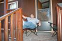 Taking it easy on the back porch